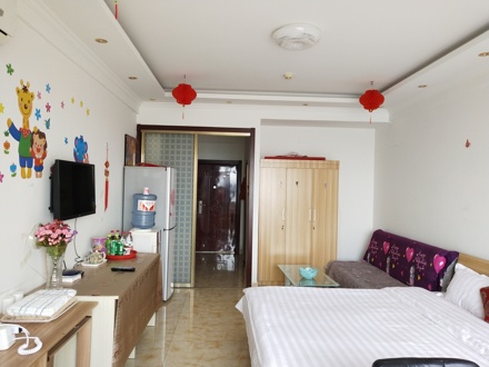 廊坊高铁站钻石国际浪漫大床房可做饭