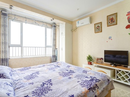 廊坊钻石国际现代清新大床房可做饭