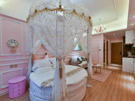 【梵居】鸟笼公主主题圆床房 龙首原商圈地铁口